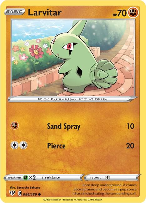 Larvitar - SWSH03: Darkness Ablaze