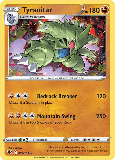 Tyranitar - SWSH03: Darkness Ablaze