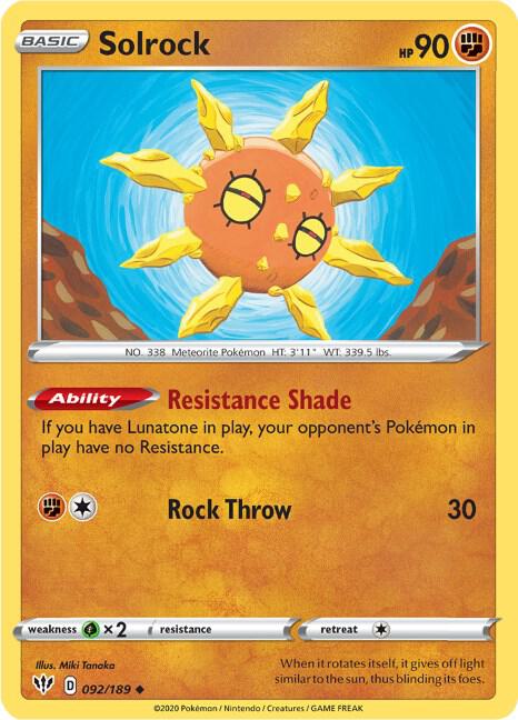 Solrock - SWSH03: Darkness Ablaze