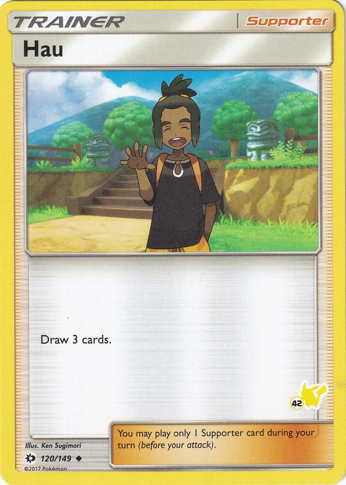 Hau - 120/149 (#42 Pikachu Stamped) - Battle Academy
