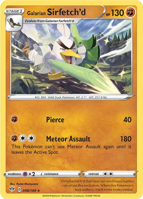 Galarian Sirfetch'd (Cracked Ice holo)