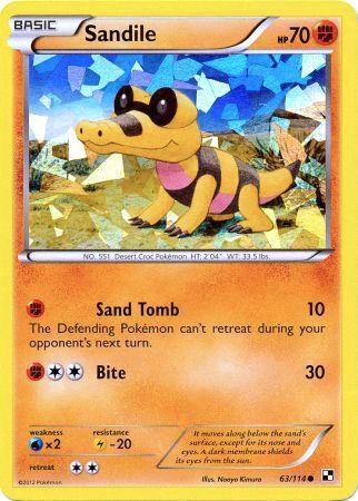 Sandile - 63/114 (Cracked Ice Holo) - Miscellaneous Cards & Products
