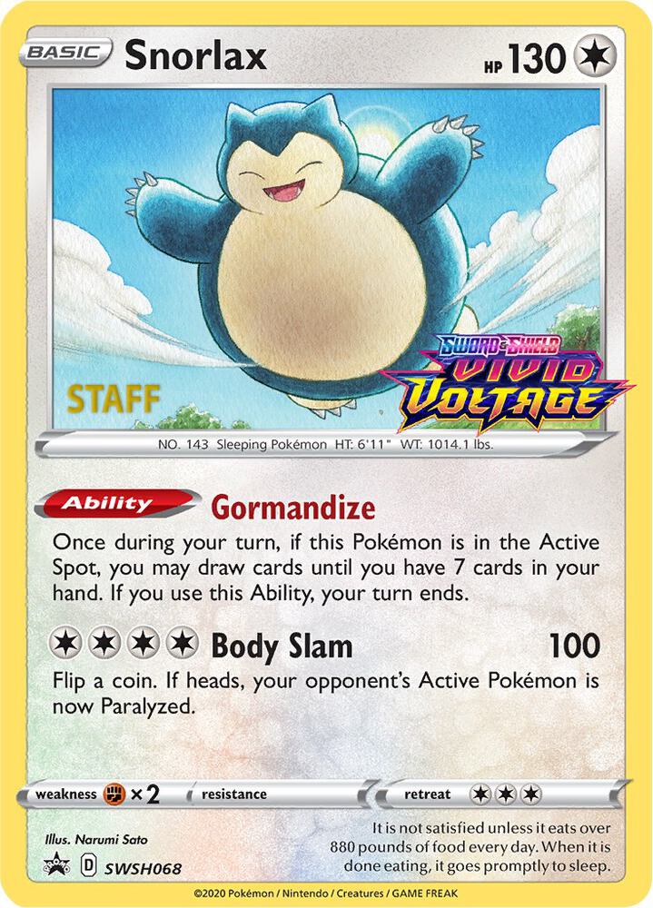 Snorlax (Prerelease) [Staff]