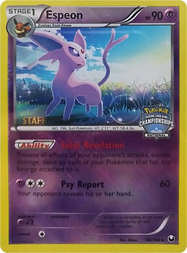 Espeon - 48/108 (National Championships) [Staff] - League & Championship Cards