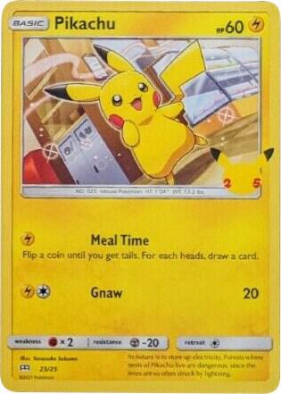 Pikachu - 25/25 - McDonald's 25th Anniversary Promos