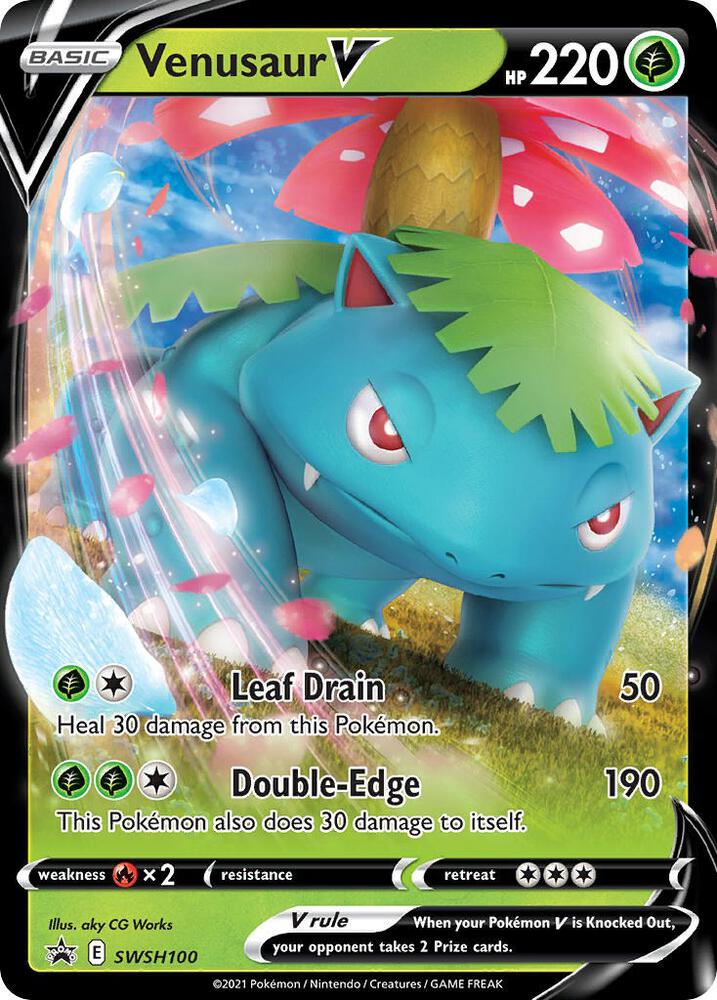 Venusaur V - SWSH100 - SWSH: Sword & Shield Promo Cards