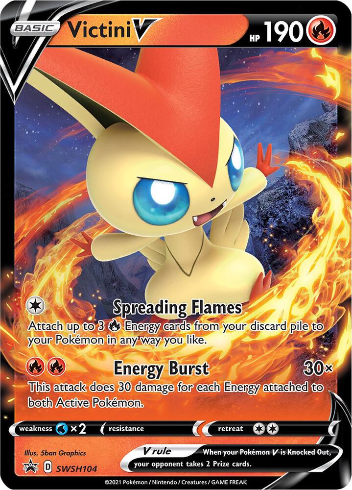 Victini V - SWSH104 - SWSH: Sword & Shield Promo Cards