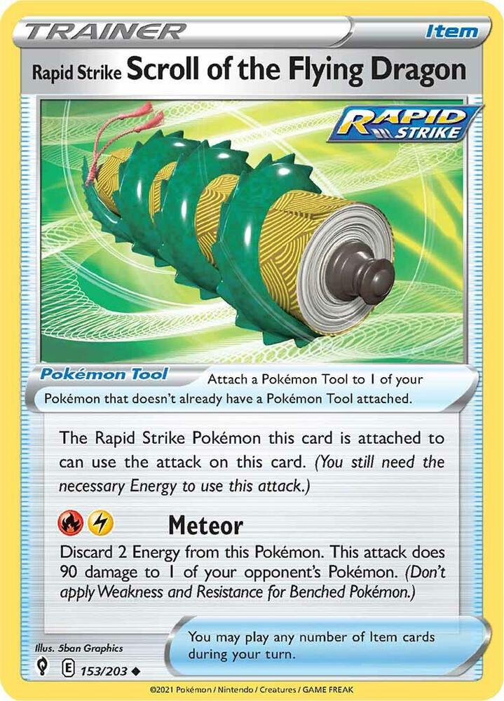 Rapid Strike Scroll of the Flying Dragon - SWSH07: Evolving Skies