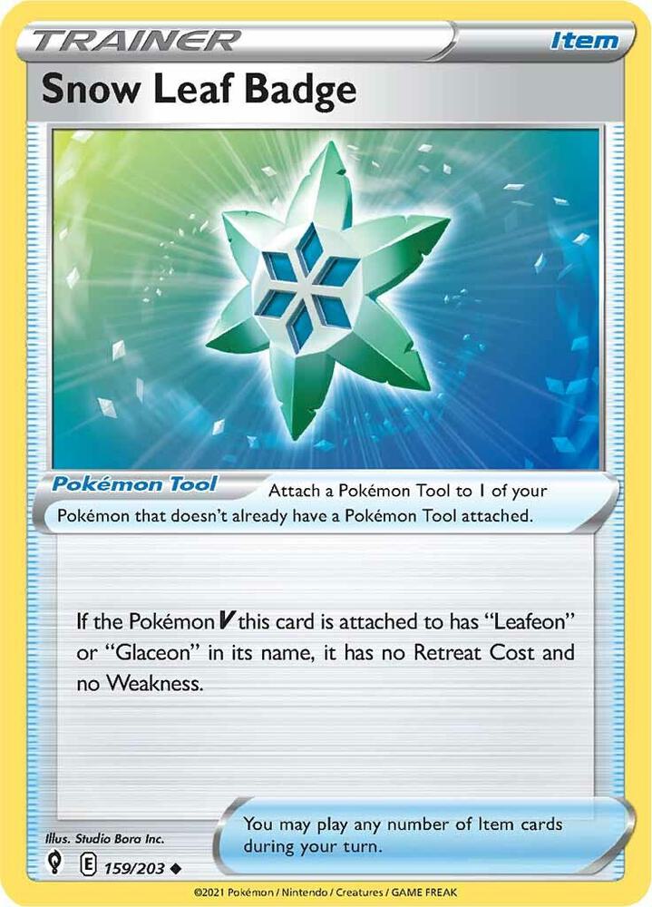 Snow Leaf Badge - SWSH07: Evolving Skies