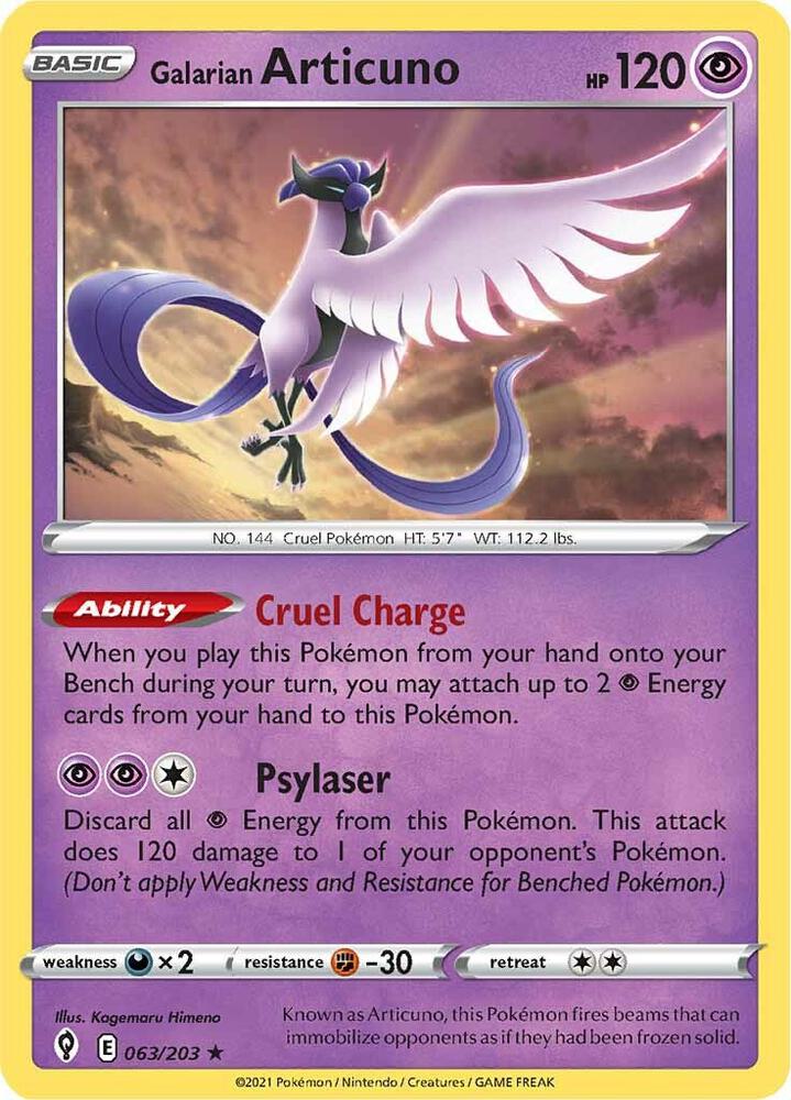 Galarian Articuno - SWSH07: Evolving Skies