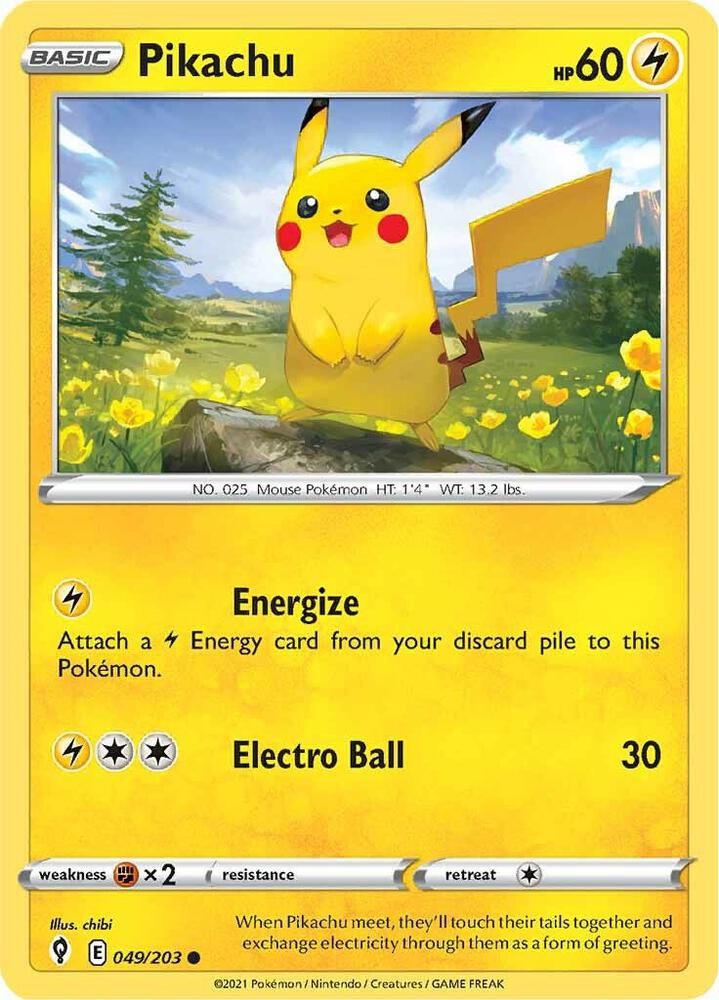 Pikachu - SWSH07: Evolving Skies