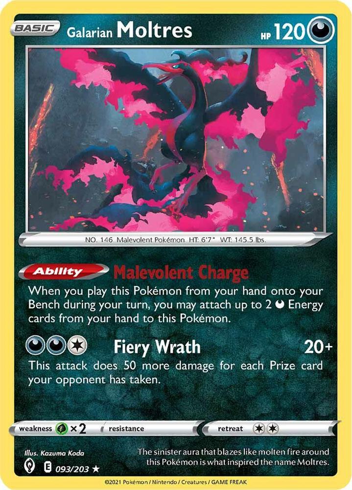 Galarian Moltres - SWSH07: Evolving Skies