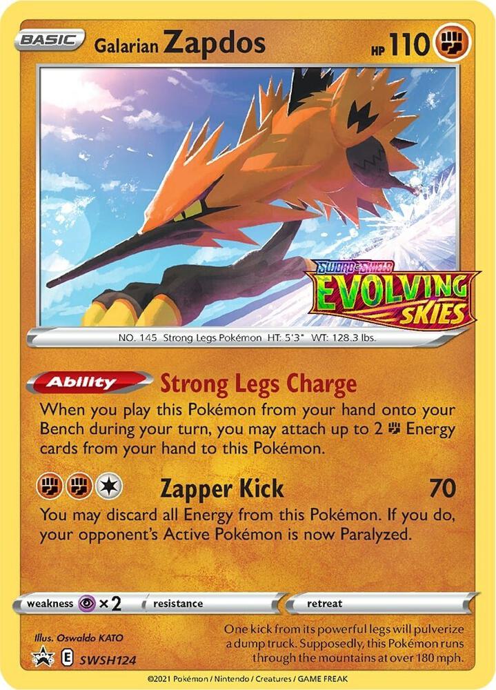Galarian Zapdos - SWSH124 (Prerelease) - SWSH: Sword & Shield Promo Cards