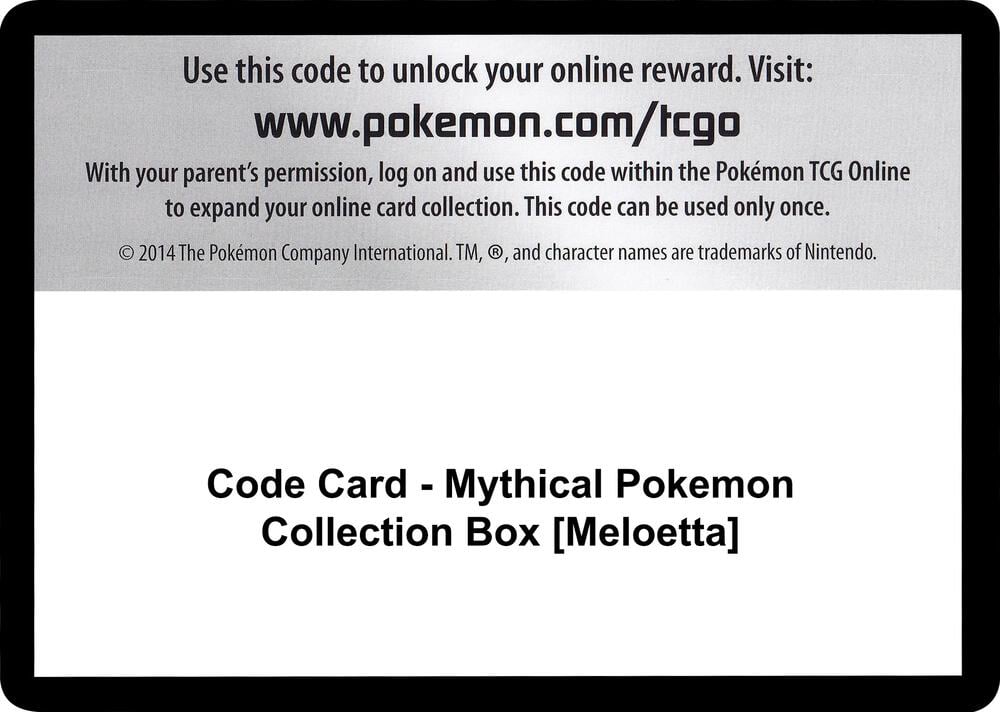 Code Card - Mythical Pokemon Collection Box [Meloetta]