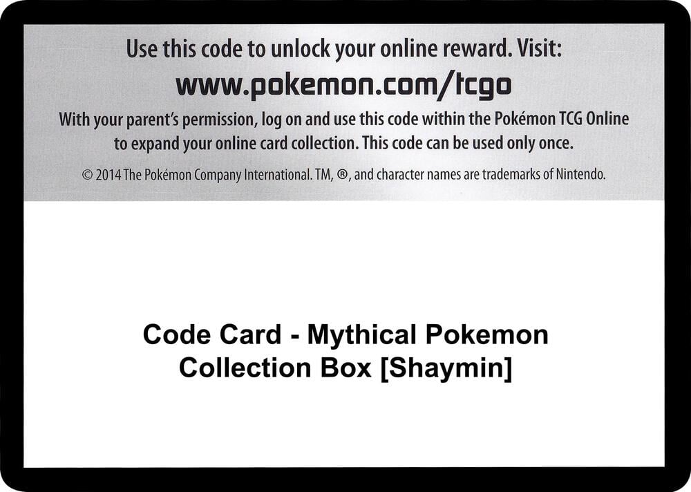 Code Card - Mythical Pokemon Collection Box [Shaymin]