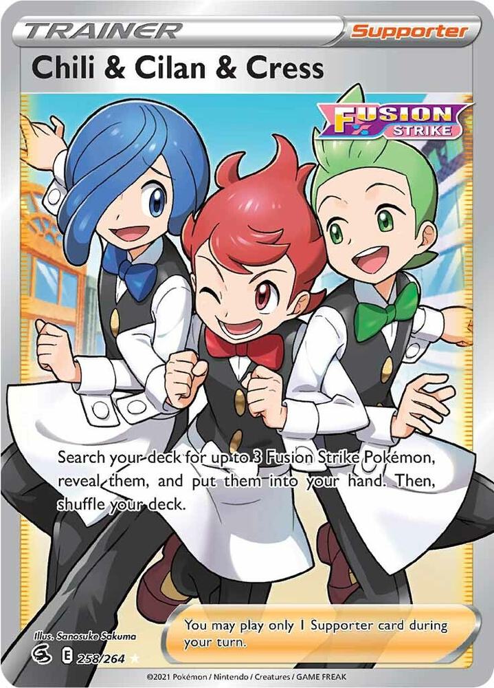 Chili & Cilan & Cress (Full Art) - SWSH08: Fusion Strike
