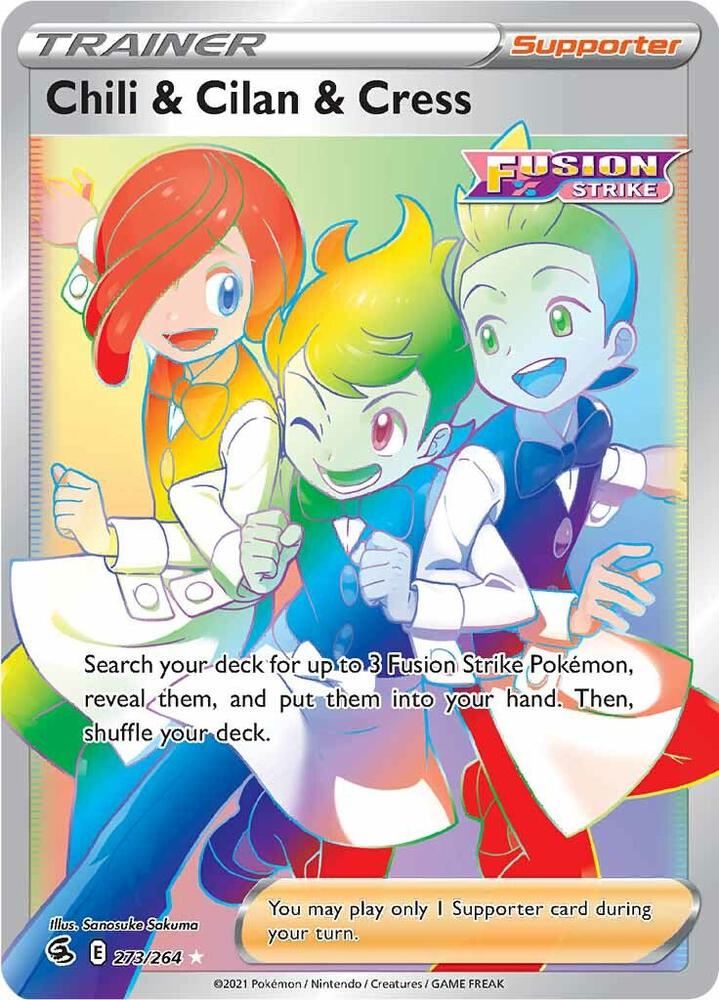 Chili & Cilan & Cress (Secret) - SWSH08: Fusion Strike