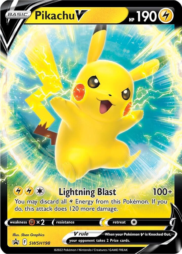 Pikachu V - SWSH198 - SWSH: Sword & Shield Promo Cards