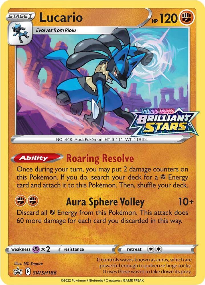 Lucario - SWSH186 - SWSH: Sword & Shield Promo Cards