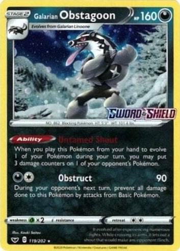 Galarian Obstagoon (Cosmos Holo)