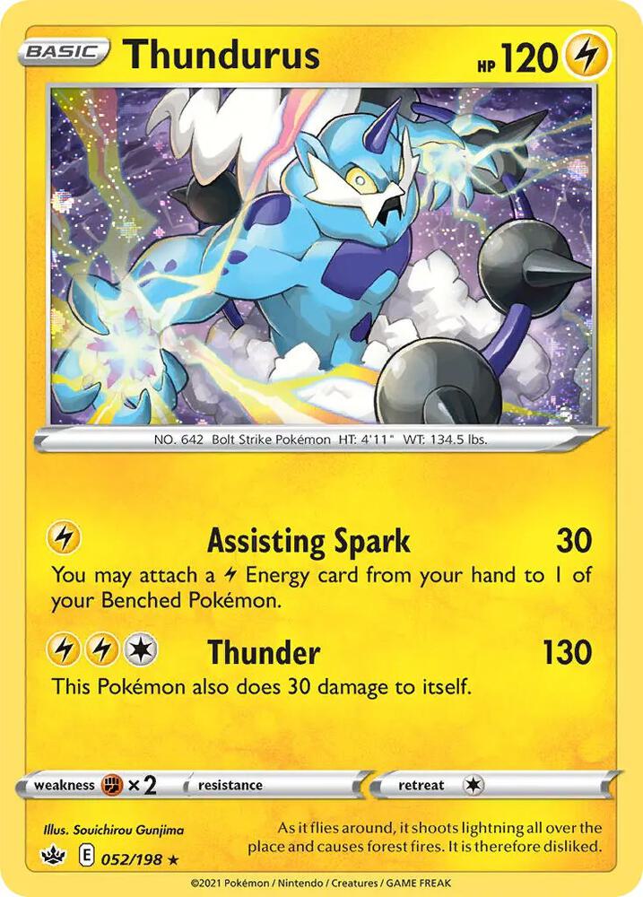 Thundurus - 052/198 (Cosmos Holo) - Blister Exclusives