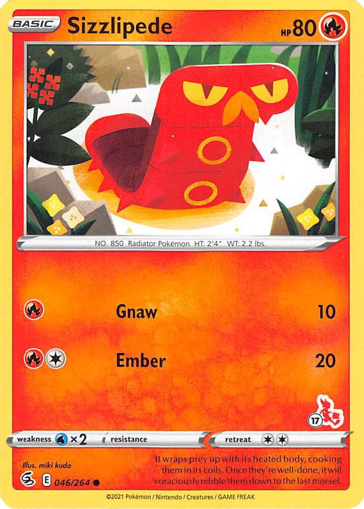 Sizzlipede (#17 Cinderace Stamped)