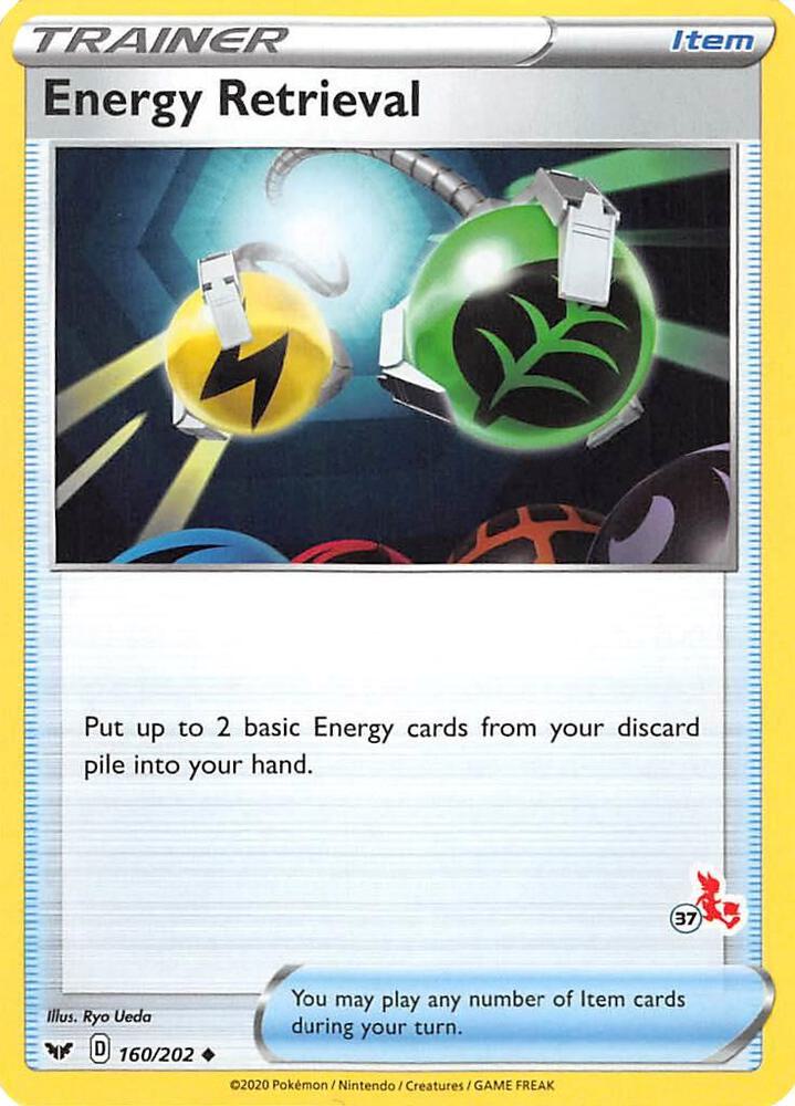 Energy Retrieval - 160/202 (#37 Cinderace Stamped) - Battle Academy 2022
