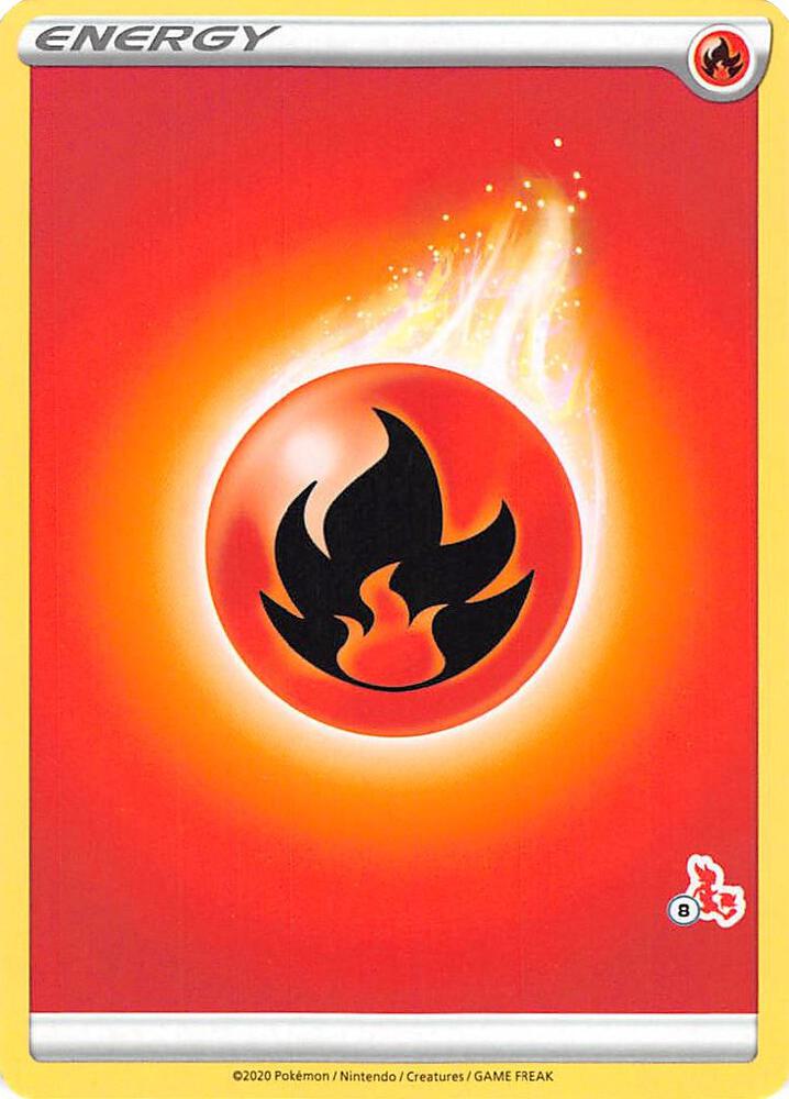 Fire Energy (#8 Cinderace Stamped) - Battle Academy 2022