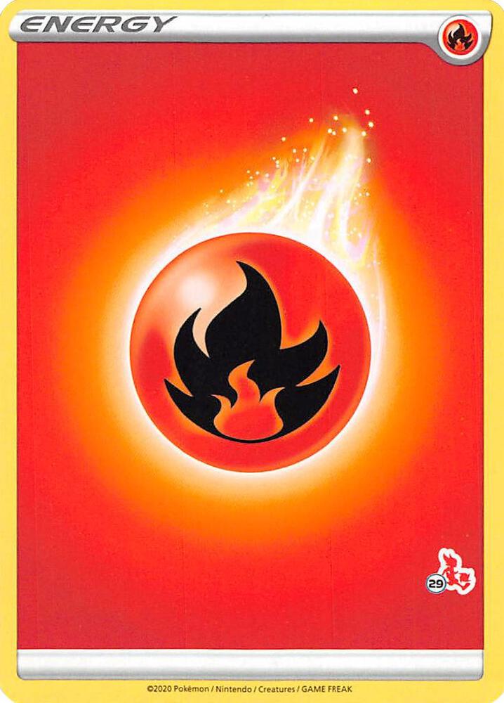 Fire Energy (#29 Cinderace Stamped) - Battle Academy 2022