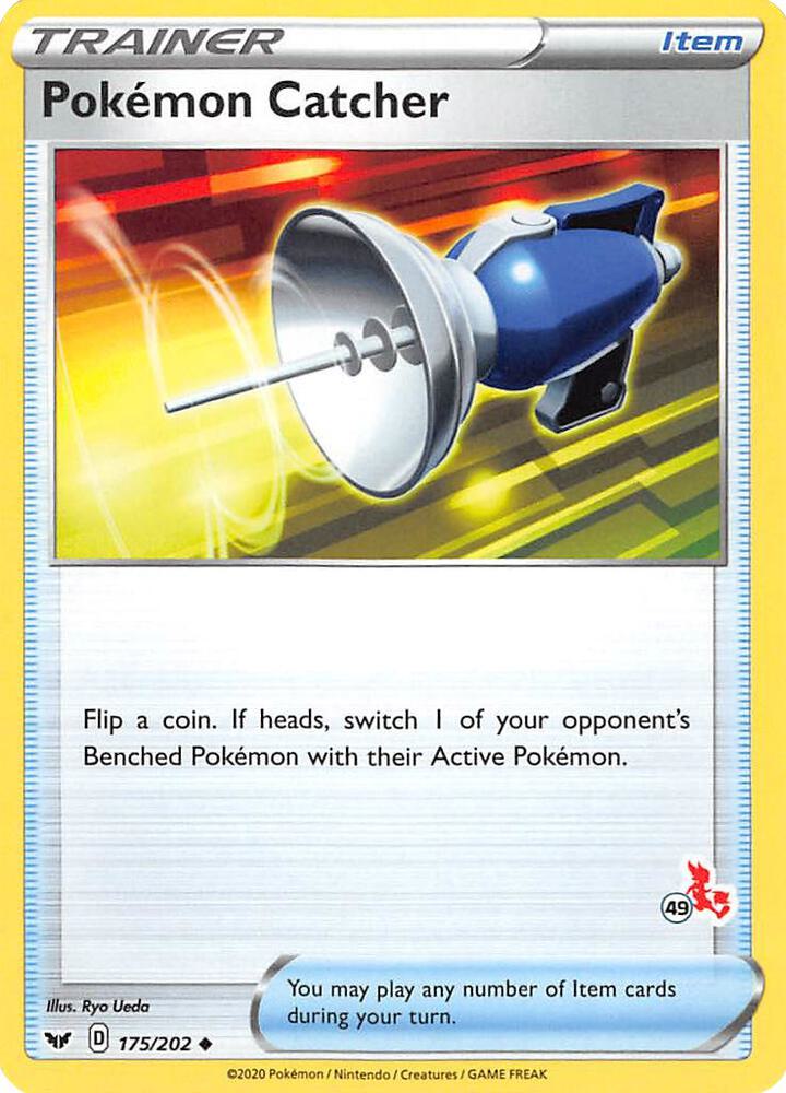 Pokemon Catcher - 175/202 (#49 Cinderace Stamped) - Battle Academy 2022