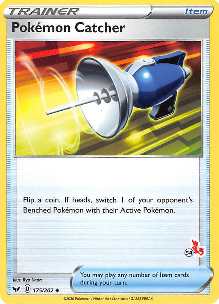 Pokemon Catcher - 175/202 (#54 Cinderace Stamped) - Battle Academy 2022