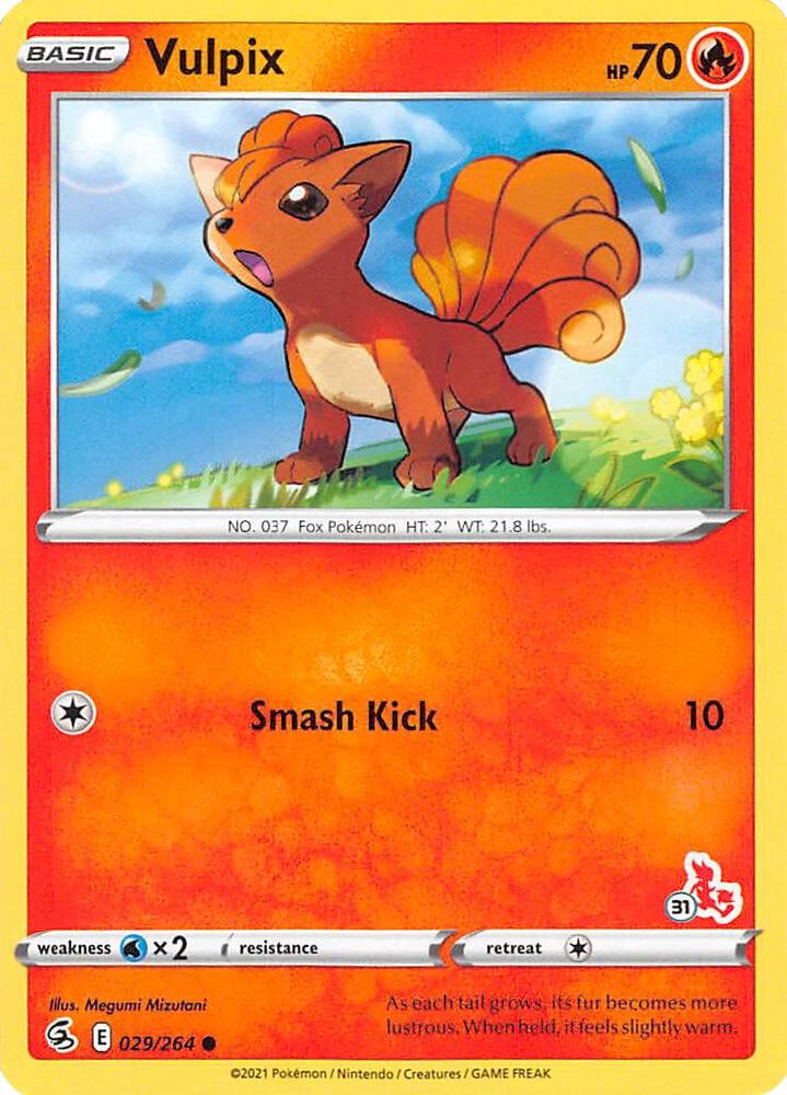 Vulpix (#31 Cinderace Stamped)