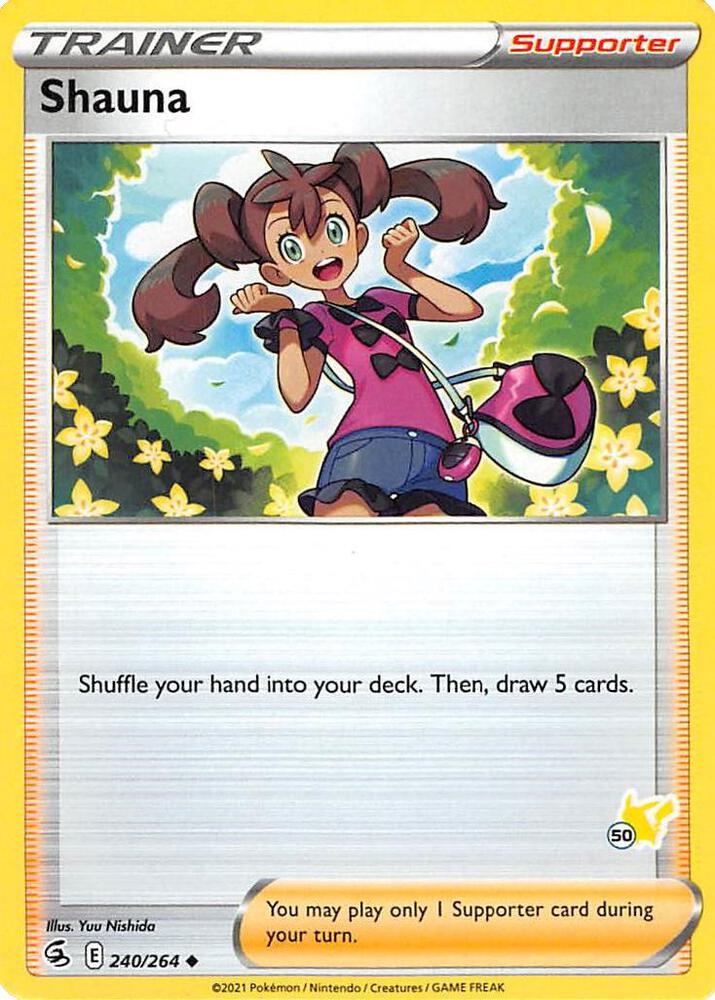 Shauna - 240/264 (#50 Pikachu Stamped) - Battle Academy 2022