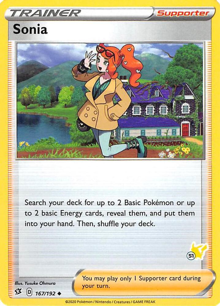 Sonia - 167/192 (#51 Pikachu Stamped) - Battle Academy 2022