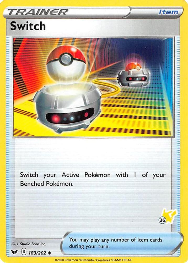 Switch - 183/202 (#36 Pikachu Stamped) - Battle Academy 2022