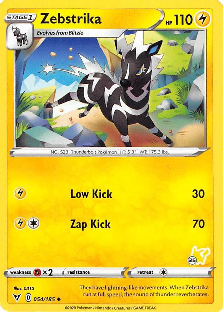 Zebstrika (#25 Pikachu Stamped)