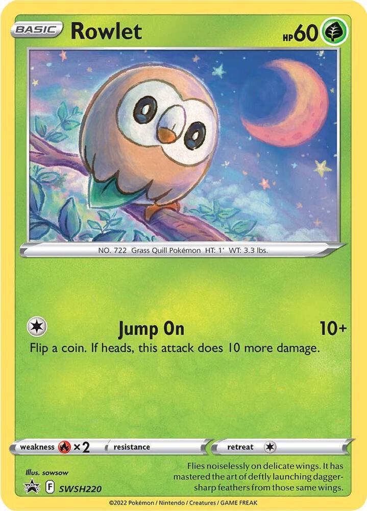 Rowlet - SWSH220 - SWSH: Sword & Shield Promo Cards