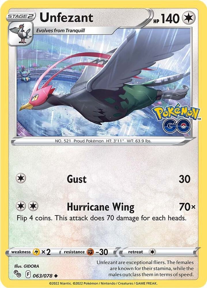 Unfezant - Pokemon GO