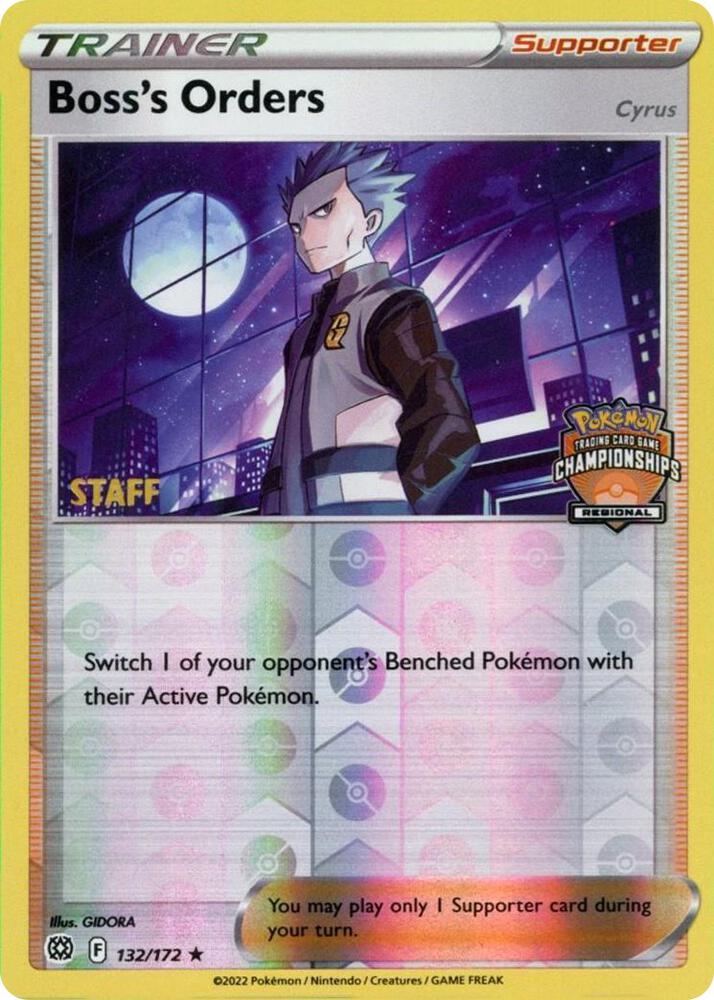 Boss's Orders [Cyrus] - 132/172 (Regional Championships) [Staff] - League & Championship Cards