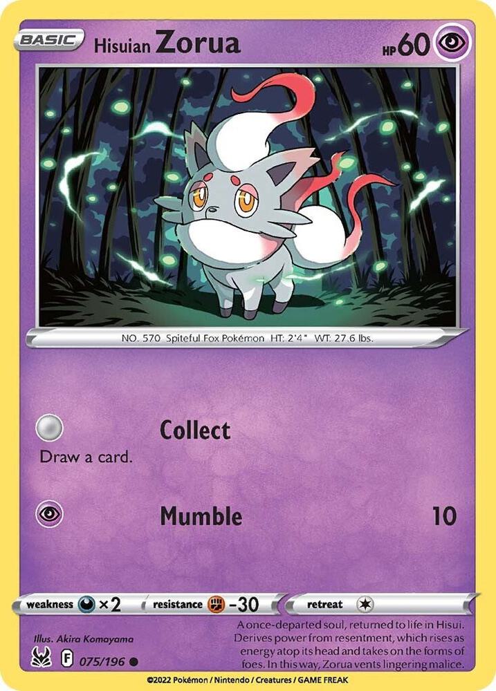Hisuian Zorua - SWSH11: Lost Origin