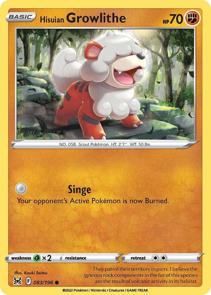Hisuian Growlithe - SWSH11: Lost Origin