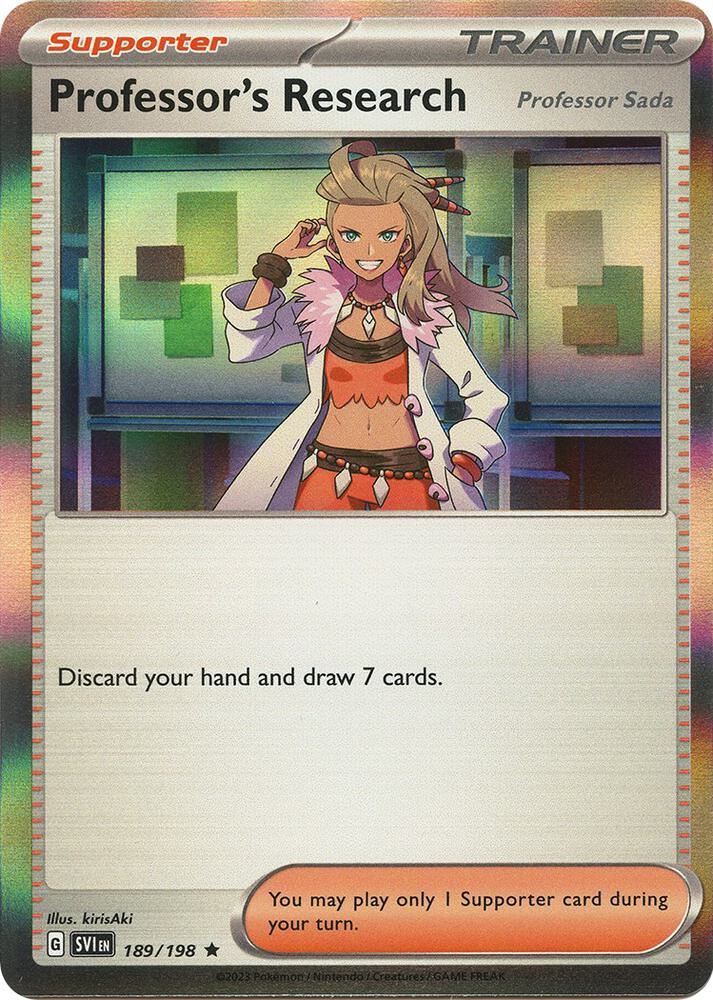 Professor's Research [Professor Sada] - 189/198 - SV01: Scarlet & Violet Base Set