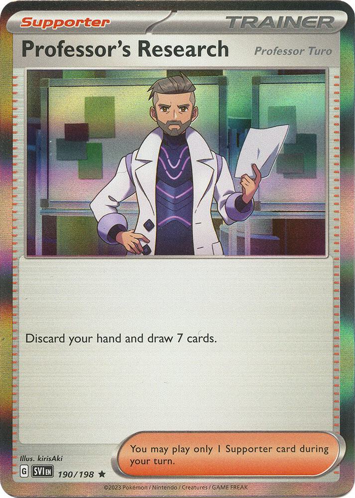 Professor's Research [Professor Turo] - 190/198 - SV01: Scarlet & Violet Base Set