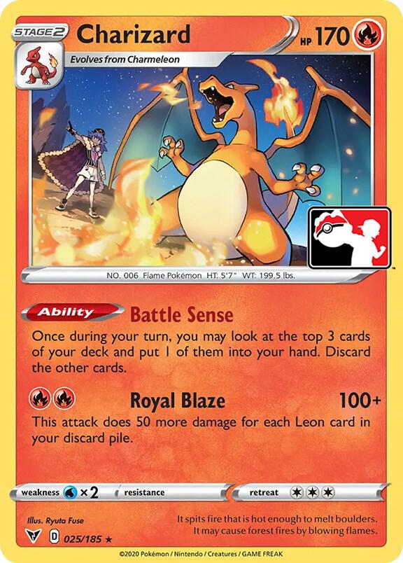 Charizard - 025/185 - Prize Pack Series Cards