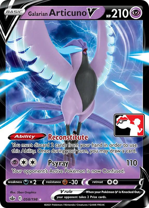 Galarian Articuno V - 058/198 - Prize Pack Series Cards