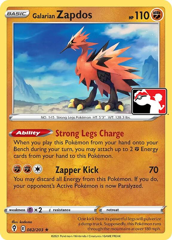 Galarian Zapdos - 082/203 - Prize Pack Series Cards