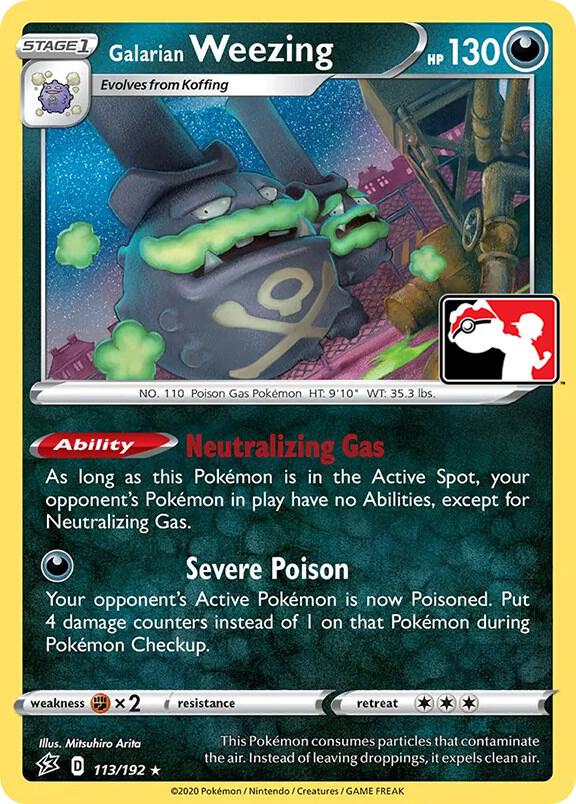 Galarian Weezing - 113/192 - Prize Pack Series Cards