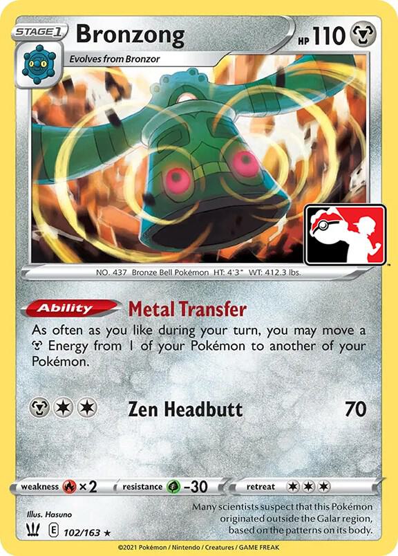 Bronzong - 102/163 - Prize Pack Series Cards