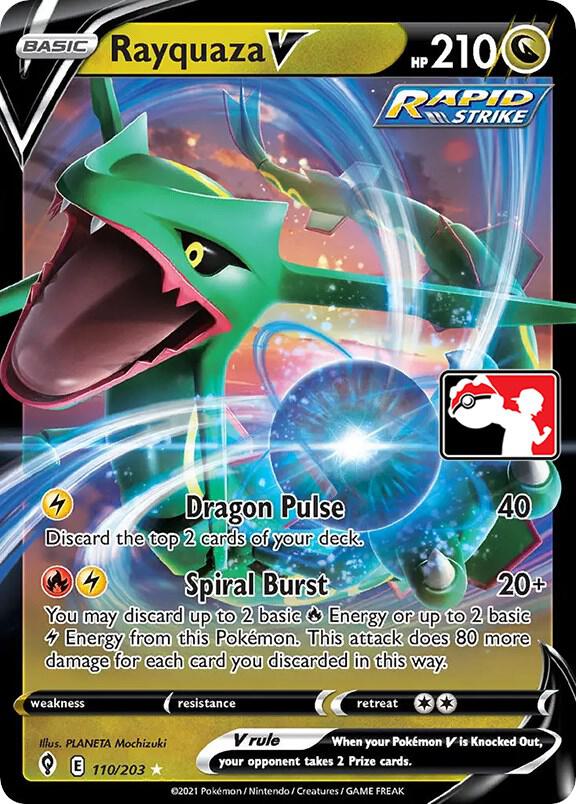 Rayquaza V - 110/203 - Prize Pack Series Cards
