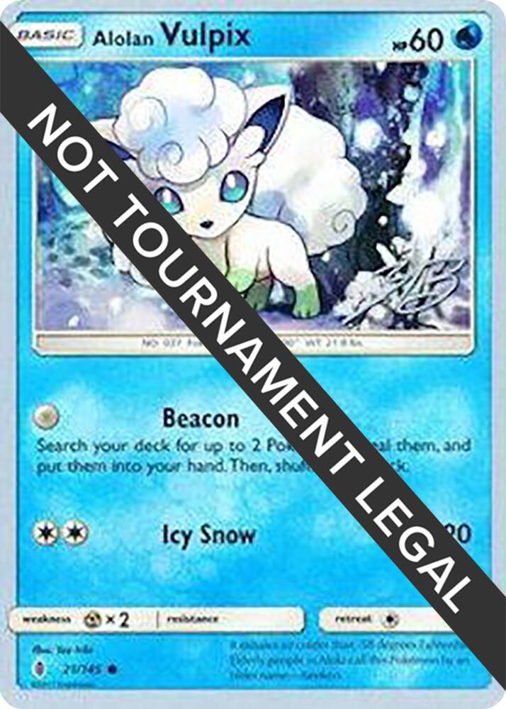 Alolan Vulpix - 2017 (Zachary Bokhari) - World Championship Decks